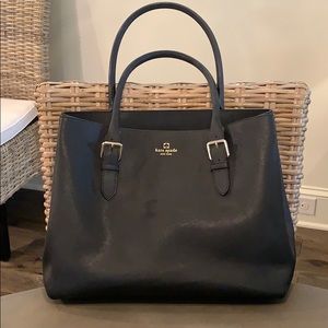 kate spade black leather shoulder bag